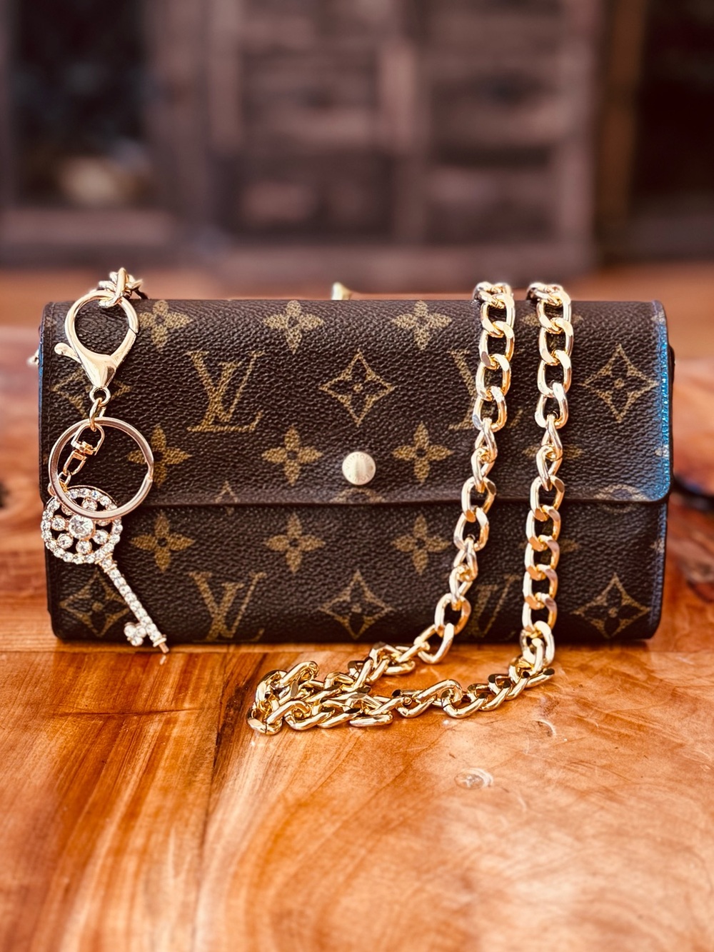 Louis Vuitton monogram vintage long Sarah wallet converted Crossbody - Picture 3 of 16